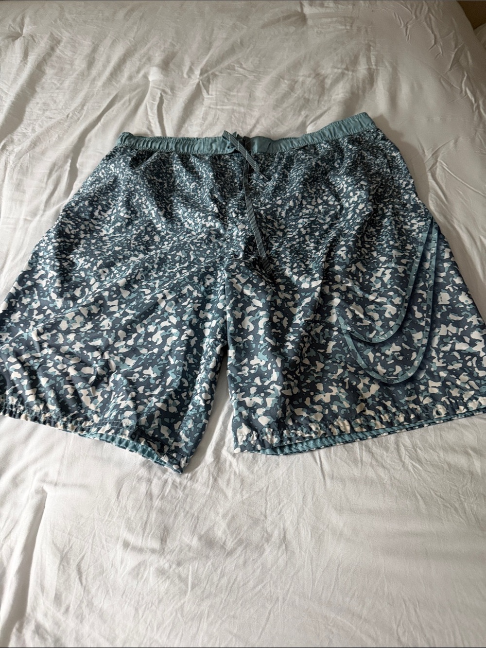 Nike Men's Blue Camouflage Swim Trunks